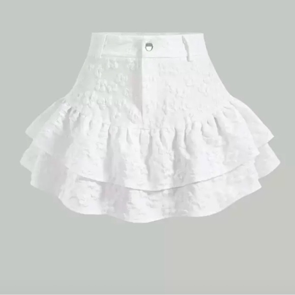 SHEIN Dresses & Skirts - SHEIN White Layered Mini Skirt